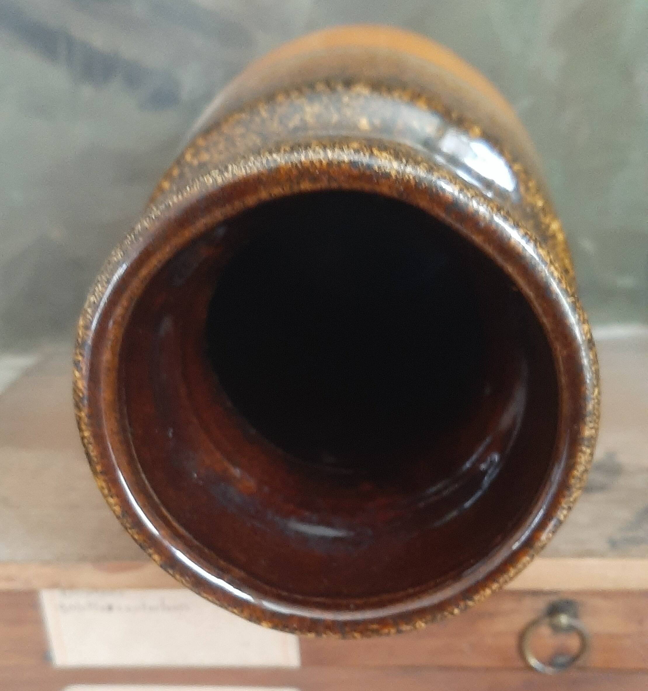 Vase Orange et Marron Vintage West Germany