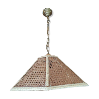 Pendant lamp lampshade canework and wicker