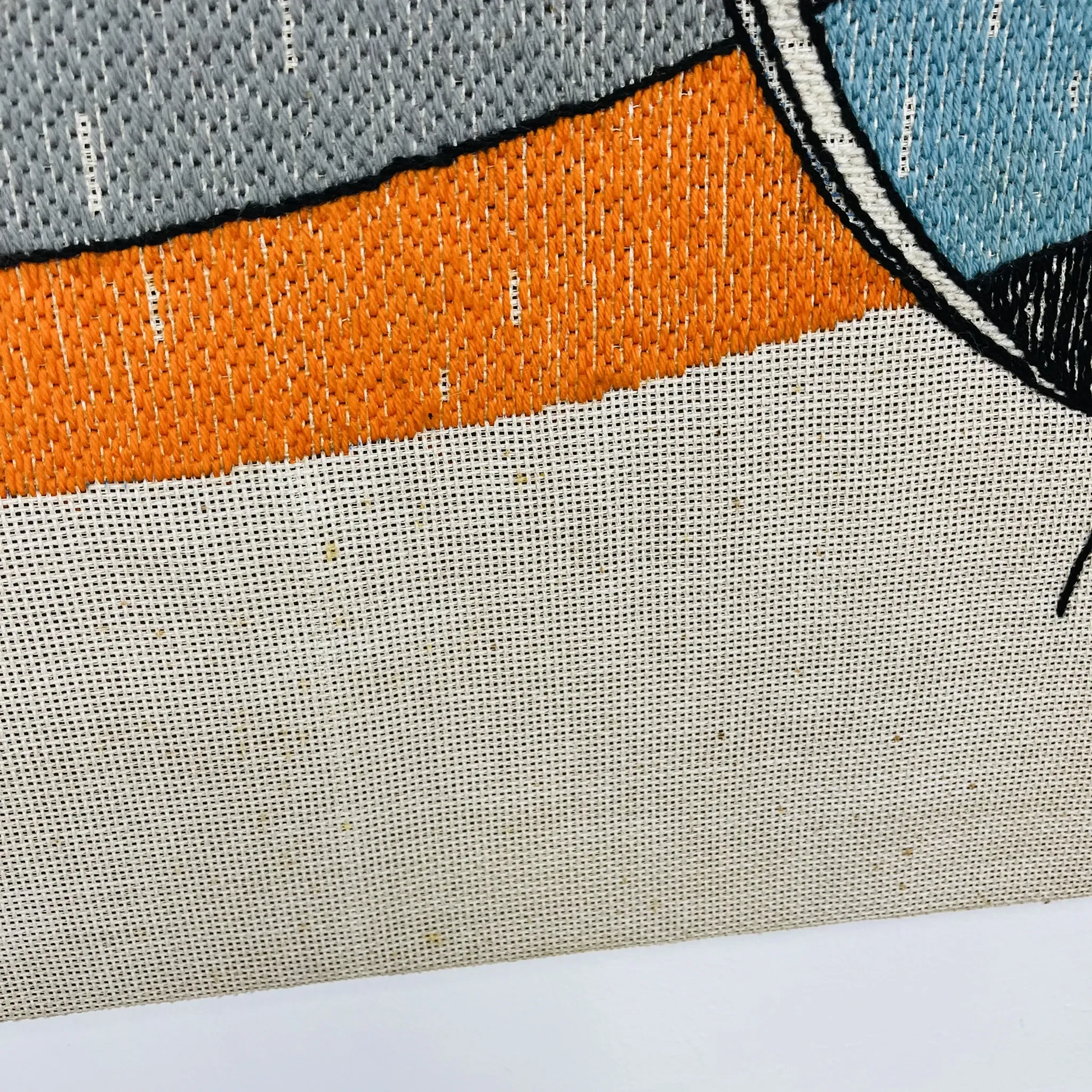 XL framed tapestry from the 60s, abstract patterns.