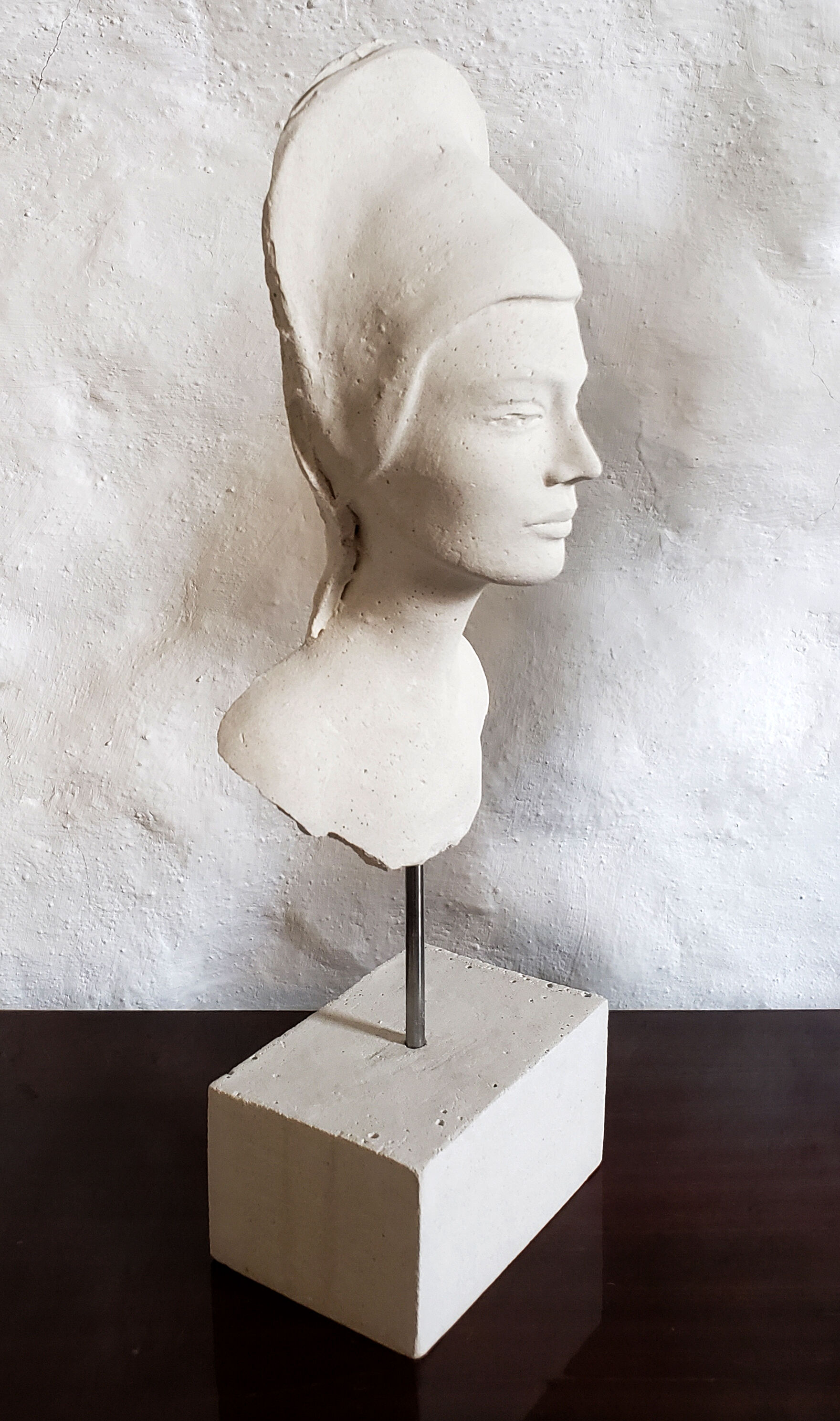 Woman bust in plaster