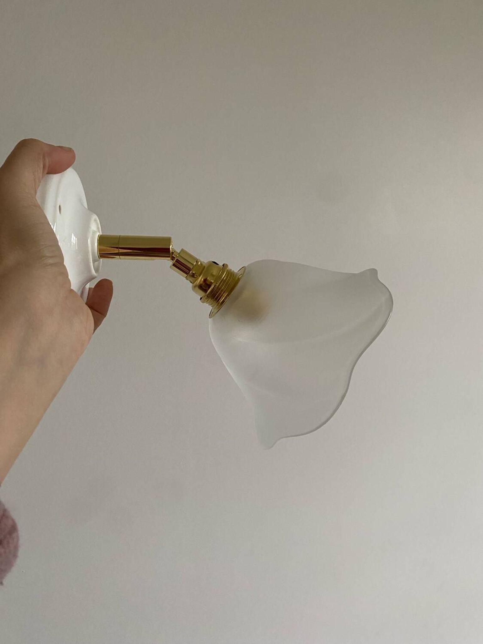 Paire d’appliques murales avec globes vintage