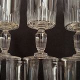 9 old crystal glasses cut Baccarat / Val St Lambert model Jeux d'Orgues