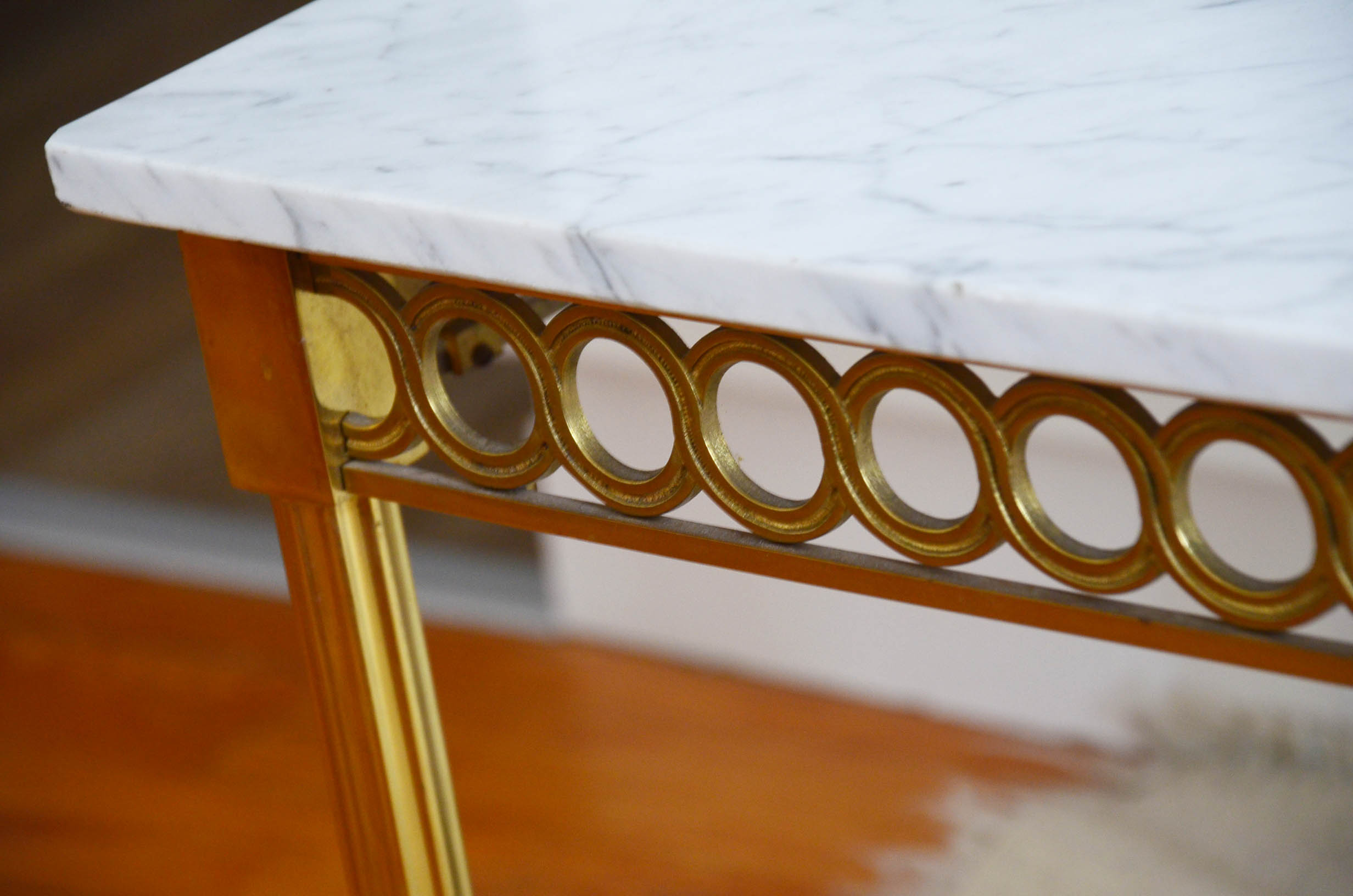 1960s white marble coffee table