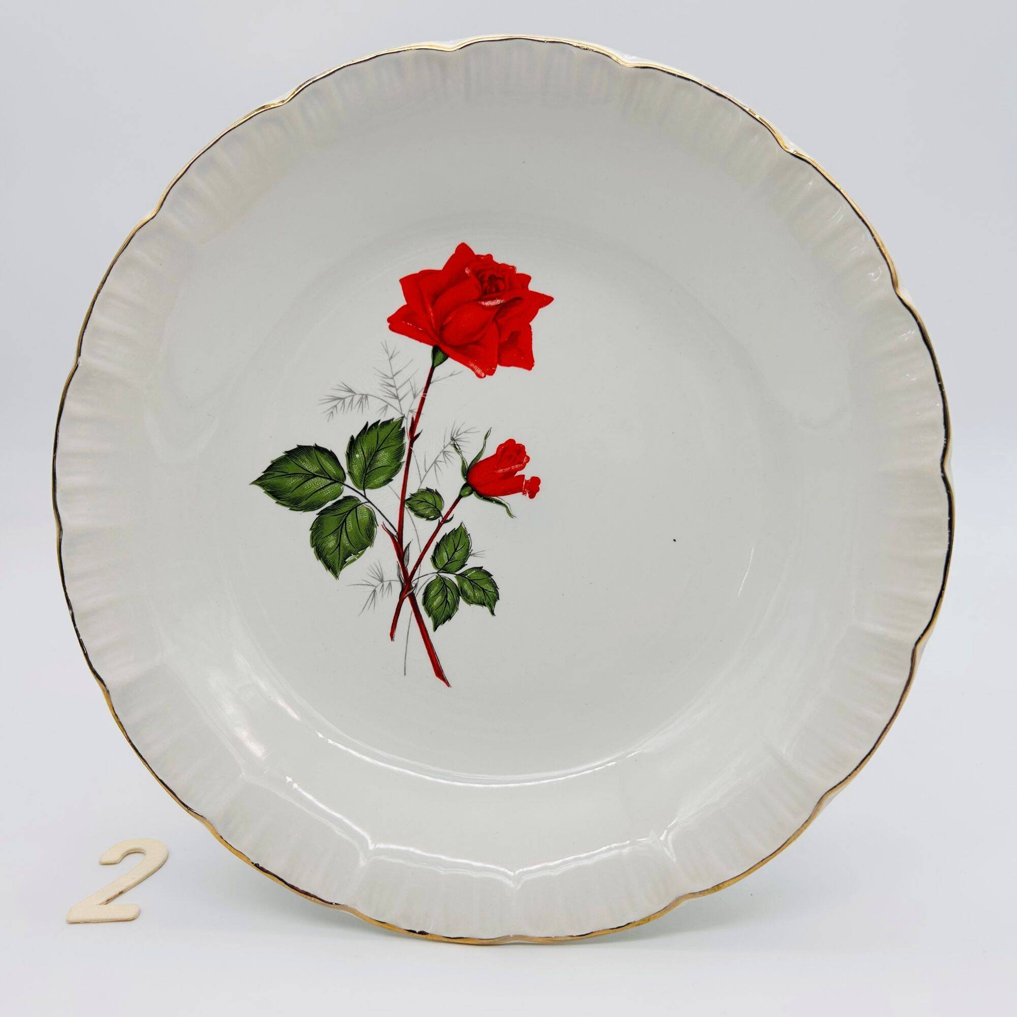 6 Vintage deep plates. Digoin & Sarreguemines, Sevigné model.