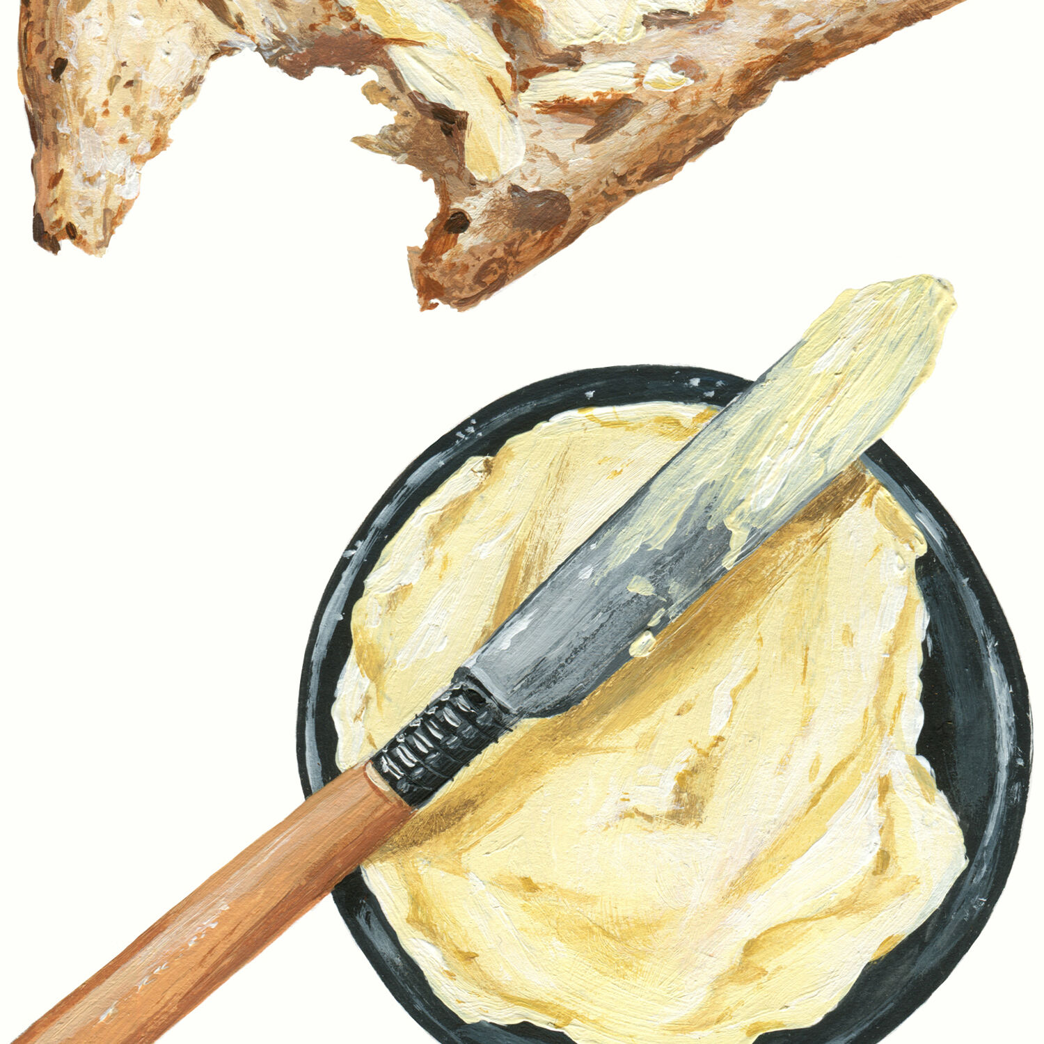 "Dimanche", the toast, art print 21/29,7 cm