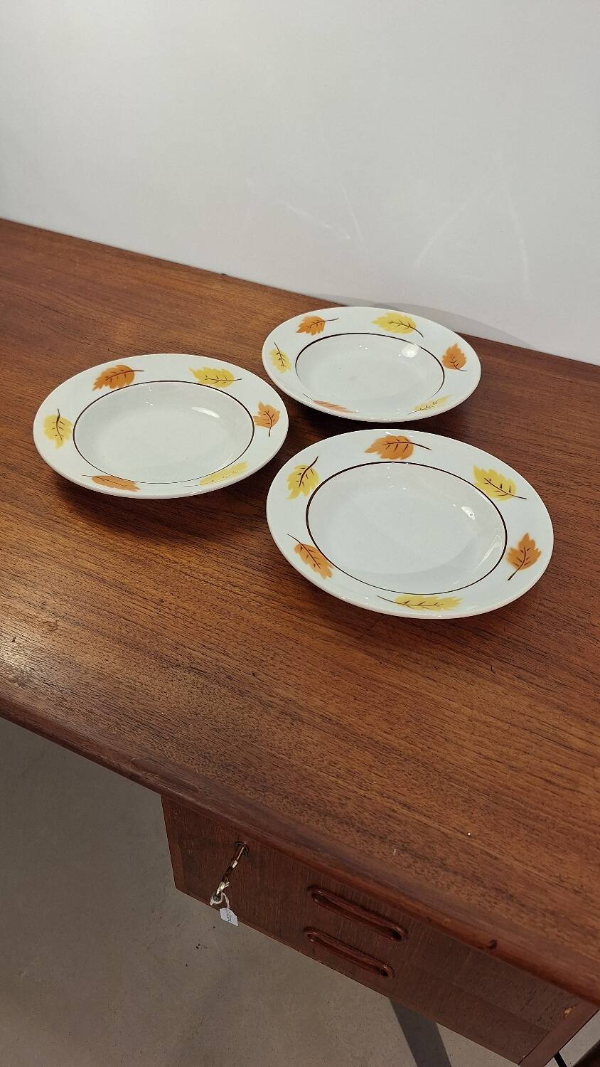 Set of Moulin des Loups autumn soup plates