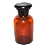 Bouteille d'apothicaire ancien Flacon pharmacie en verre marron