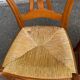 4 country-style Louis Philippe medallion chairs with rush seats from the 1970s.