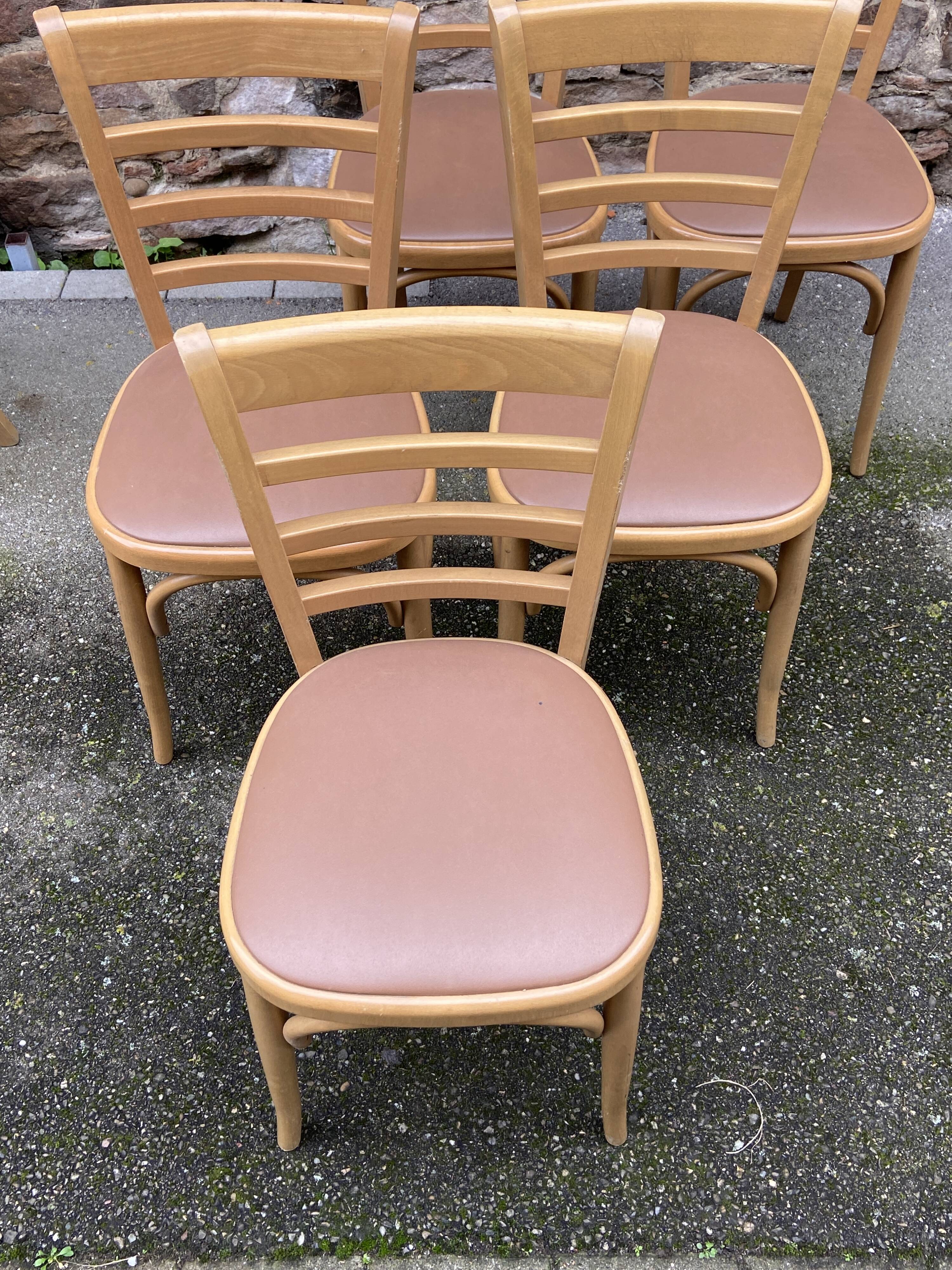 Set of 6 Brasserie bistro chairs bentwood bistro chair shabby chic baumann