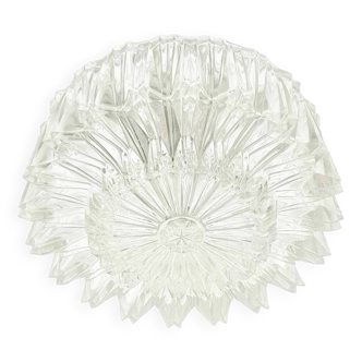 Mid-Century Modern Textured Glass Flush Mount from Limburg, Germany, 1970s