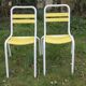 garden or terrace table and 4 painted metal chairs