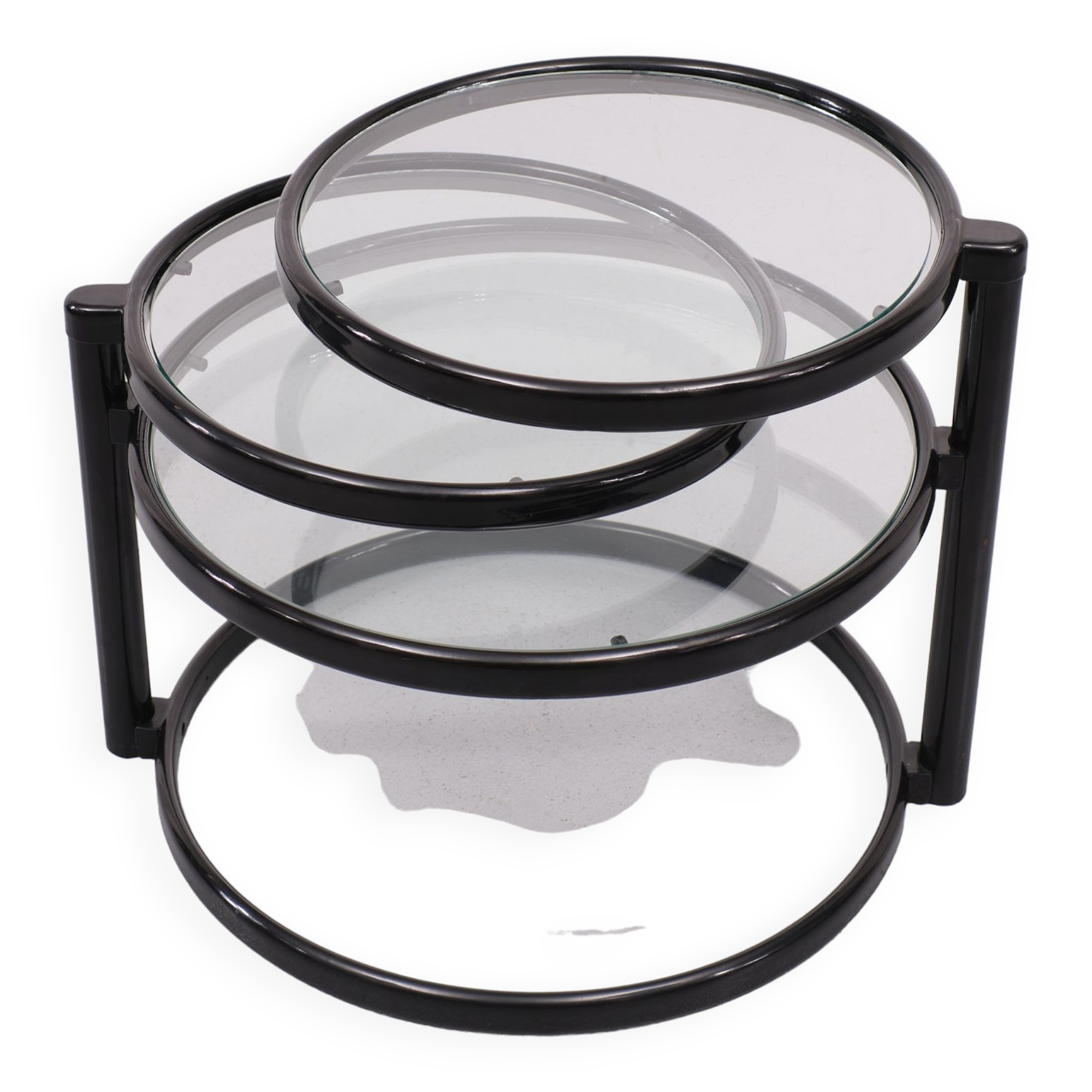 Black swivel coffee table