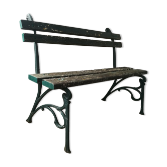 Banc de jardin pied fonte style art nouveau