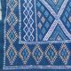 Tapis kilim bleu fait main berbère traditionnel - 200x120cm
