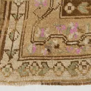 Light Brown & Pink Vintage Persian Rug, Handmade Wool Classic Home Decor