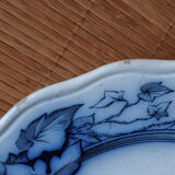 Compotier anglais ancien terre de fer "Rose & Ivy" B.W.M & Cie