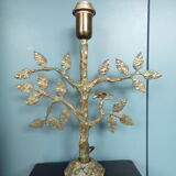 Brutalist bronze tree lamp