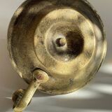 Antique solid bronze hand candlestick