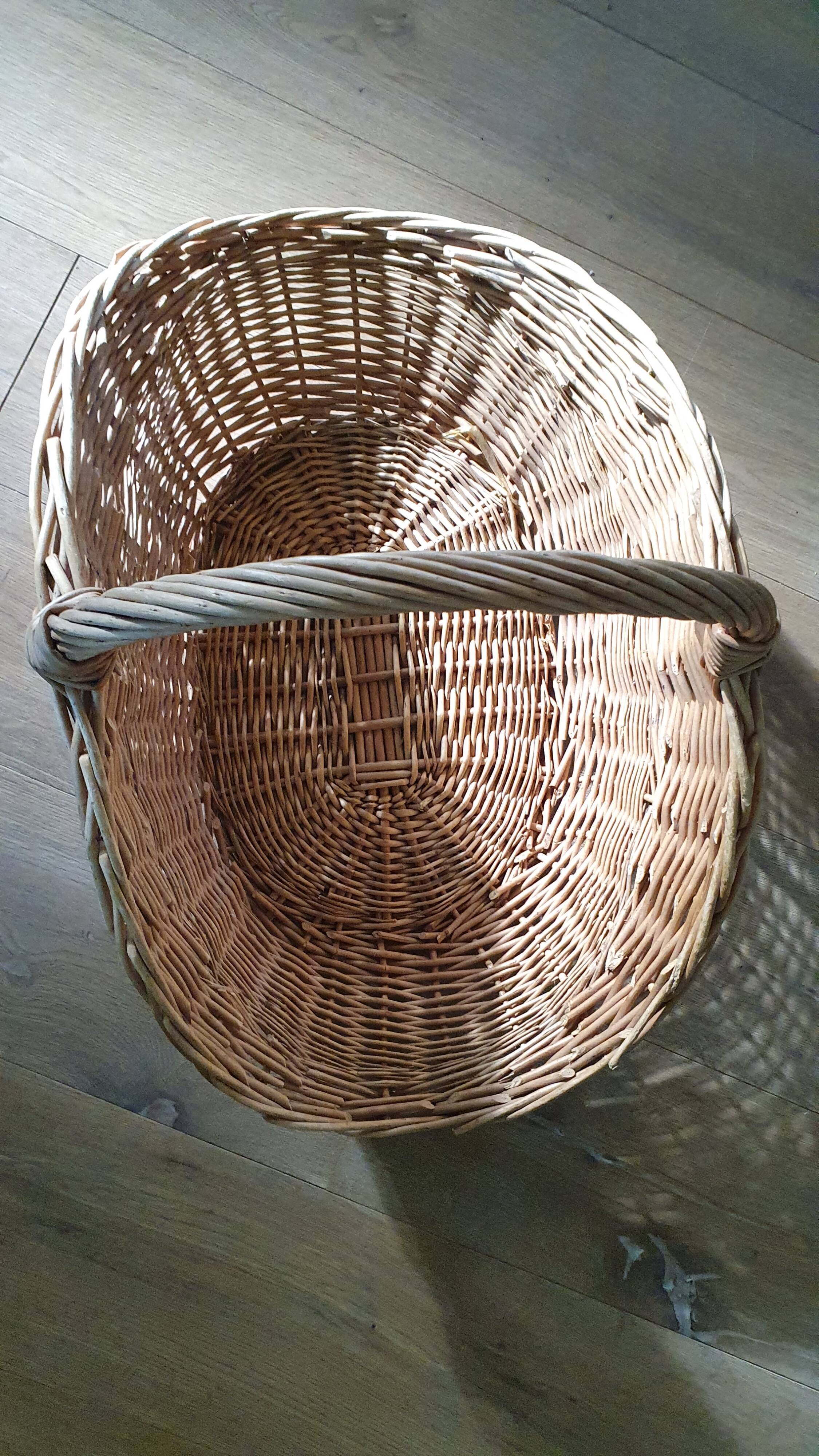 Vintage wicker log basket