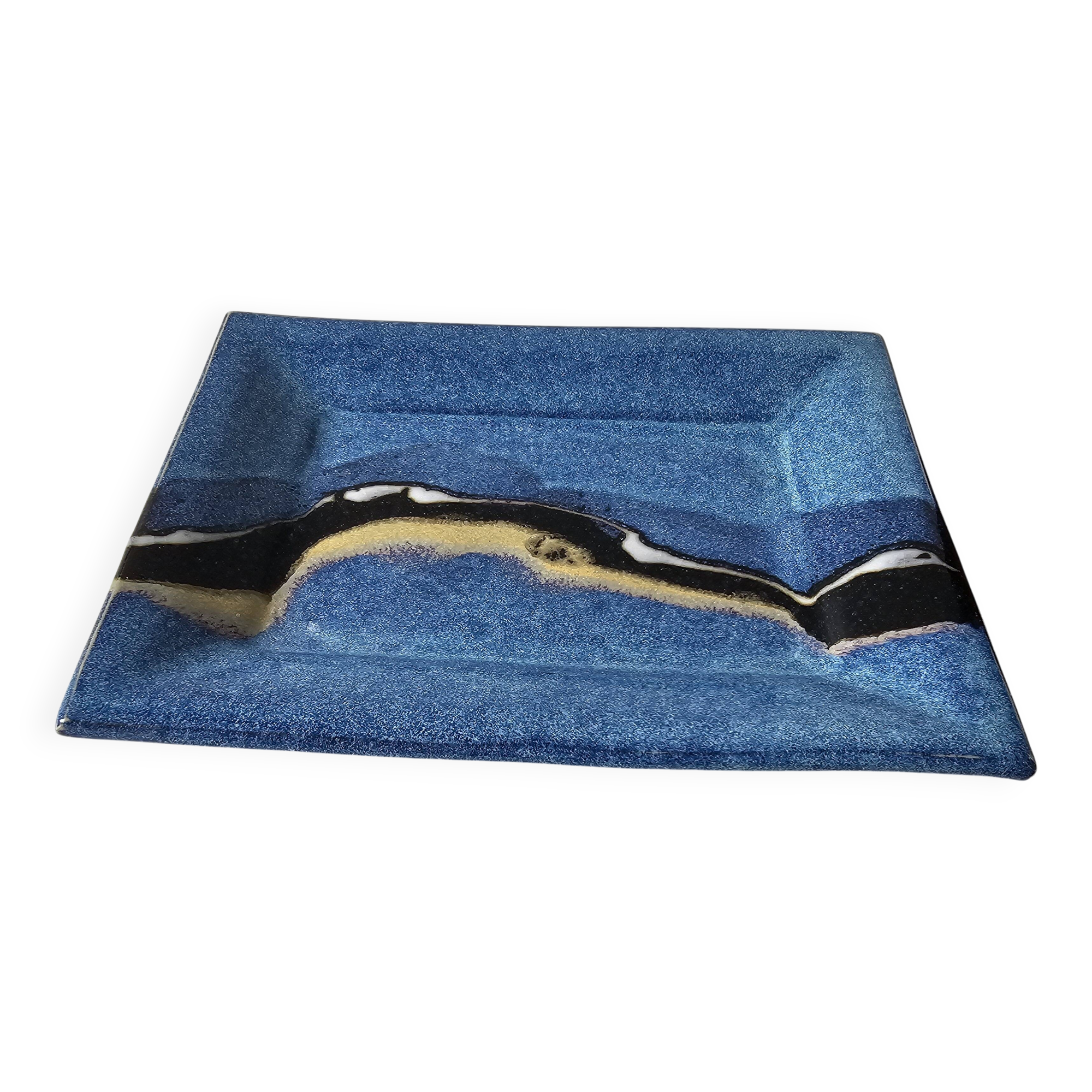 Glazed ceramic pocket emptier signed Rouhier