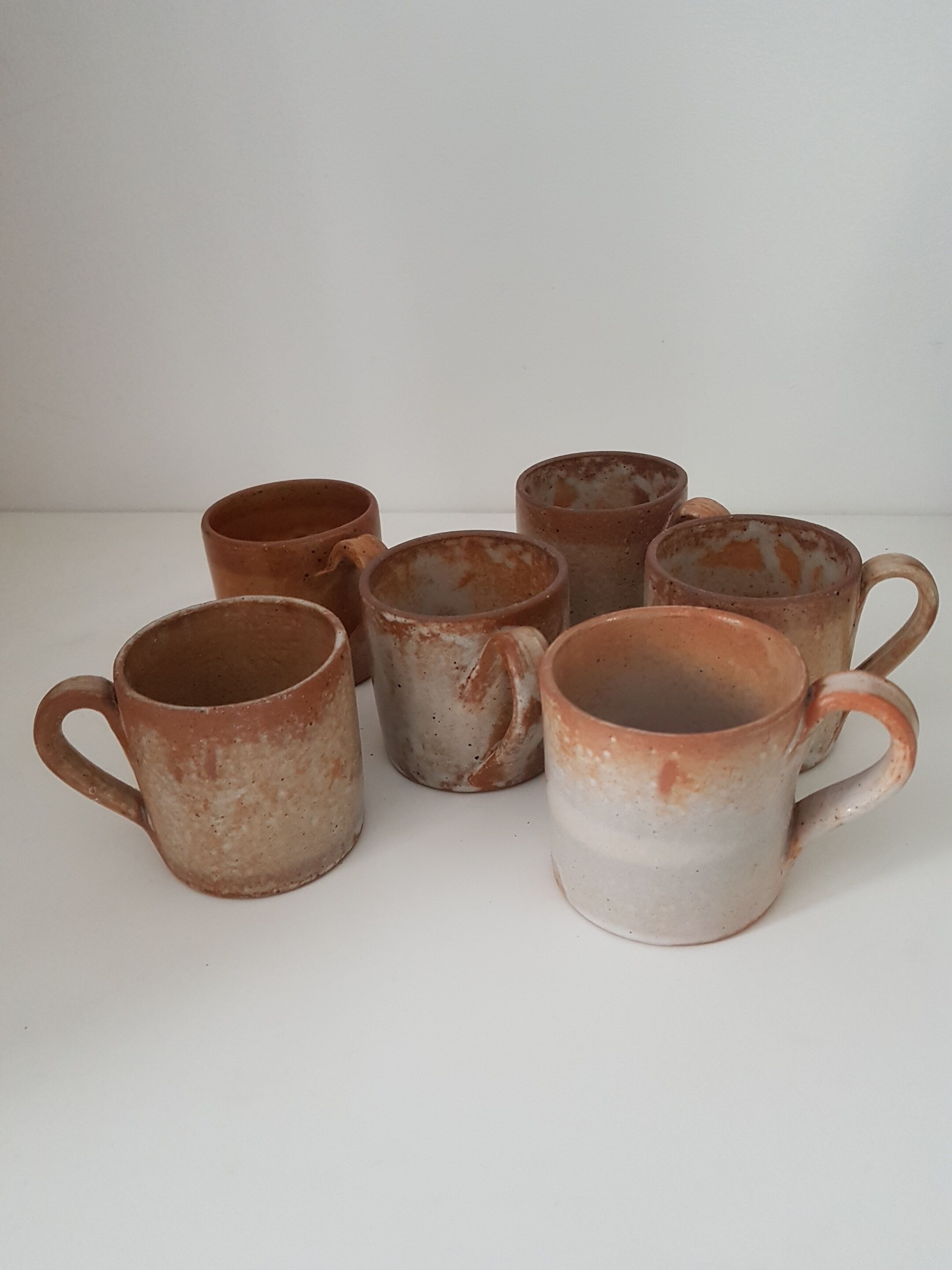 Set of 6 terracotta cups