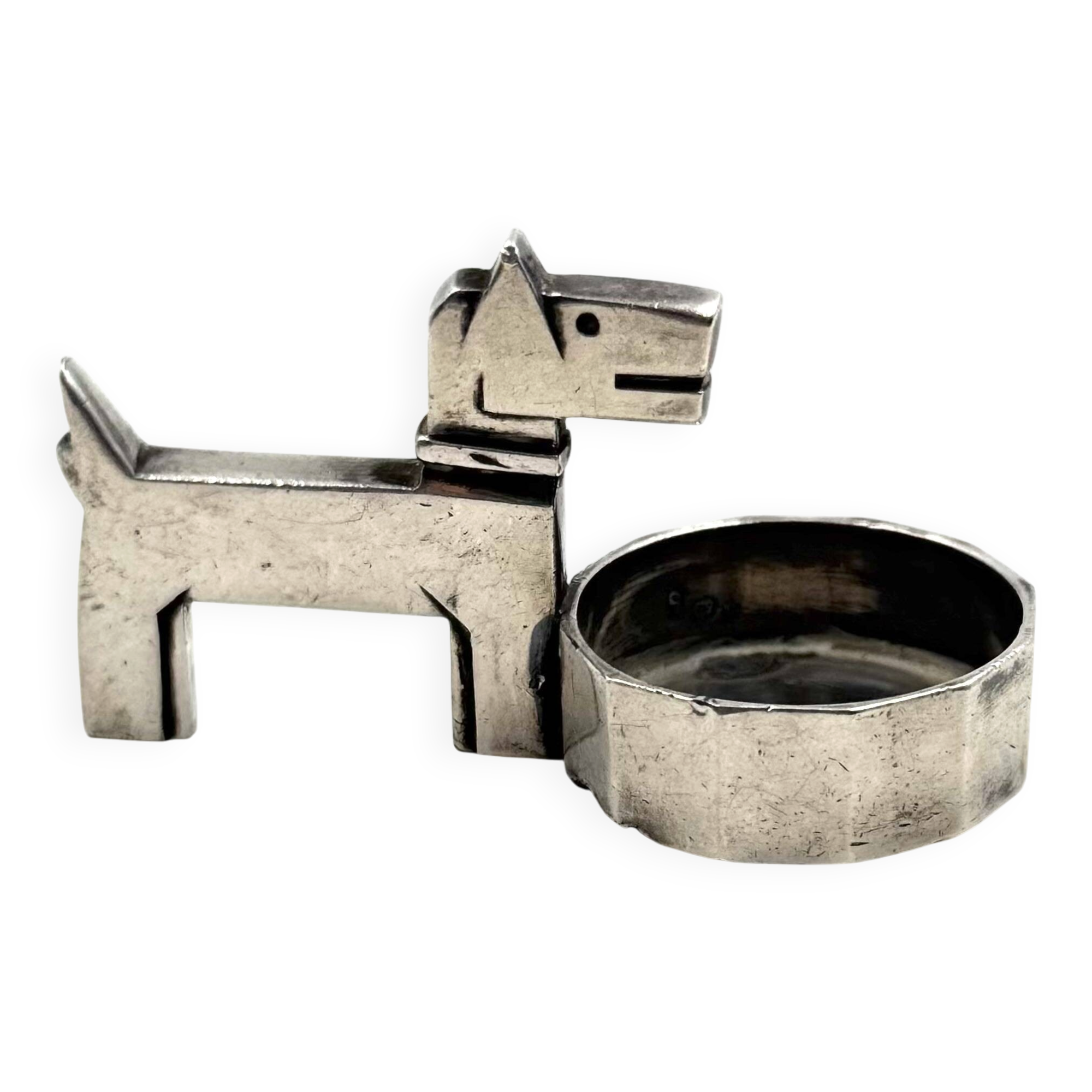 Art Deco silver-plated Ric & Mac small ashtray, Edouard Marcel Sandoz, Gall