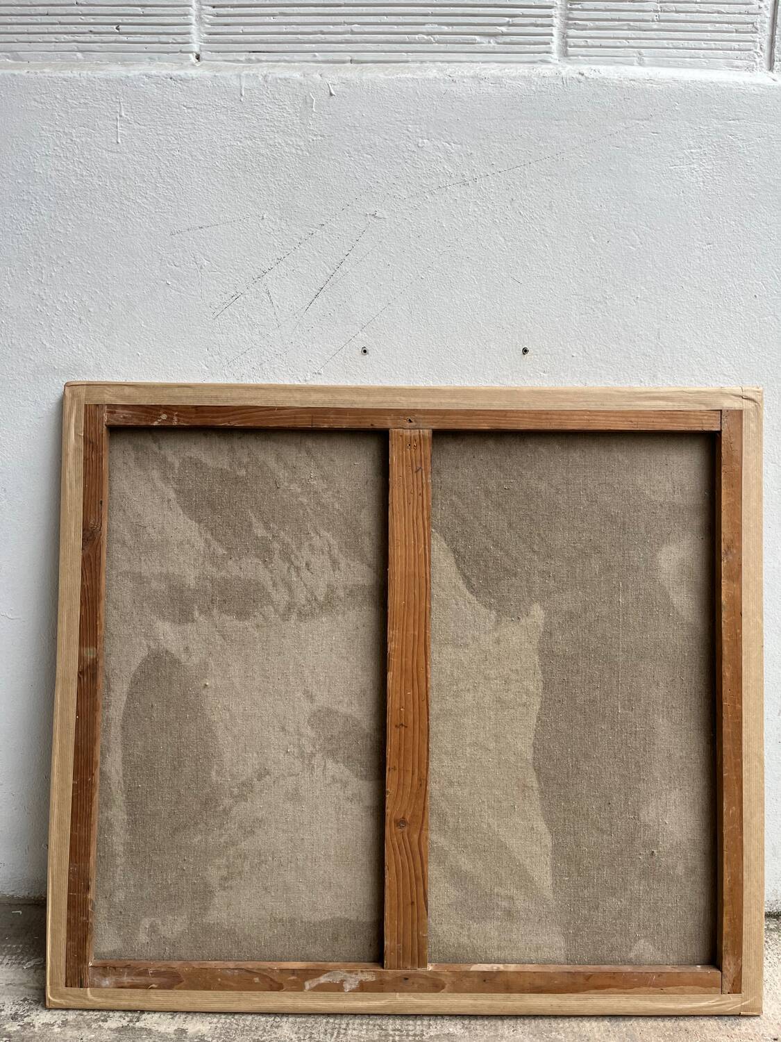 Painting "The Village under the Flood", oil on canvas