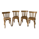 Set of 4 mismatched bistro chairs