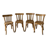 Set of 4 mismatched bistro chairs