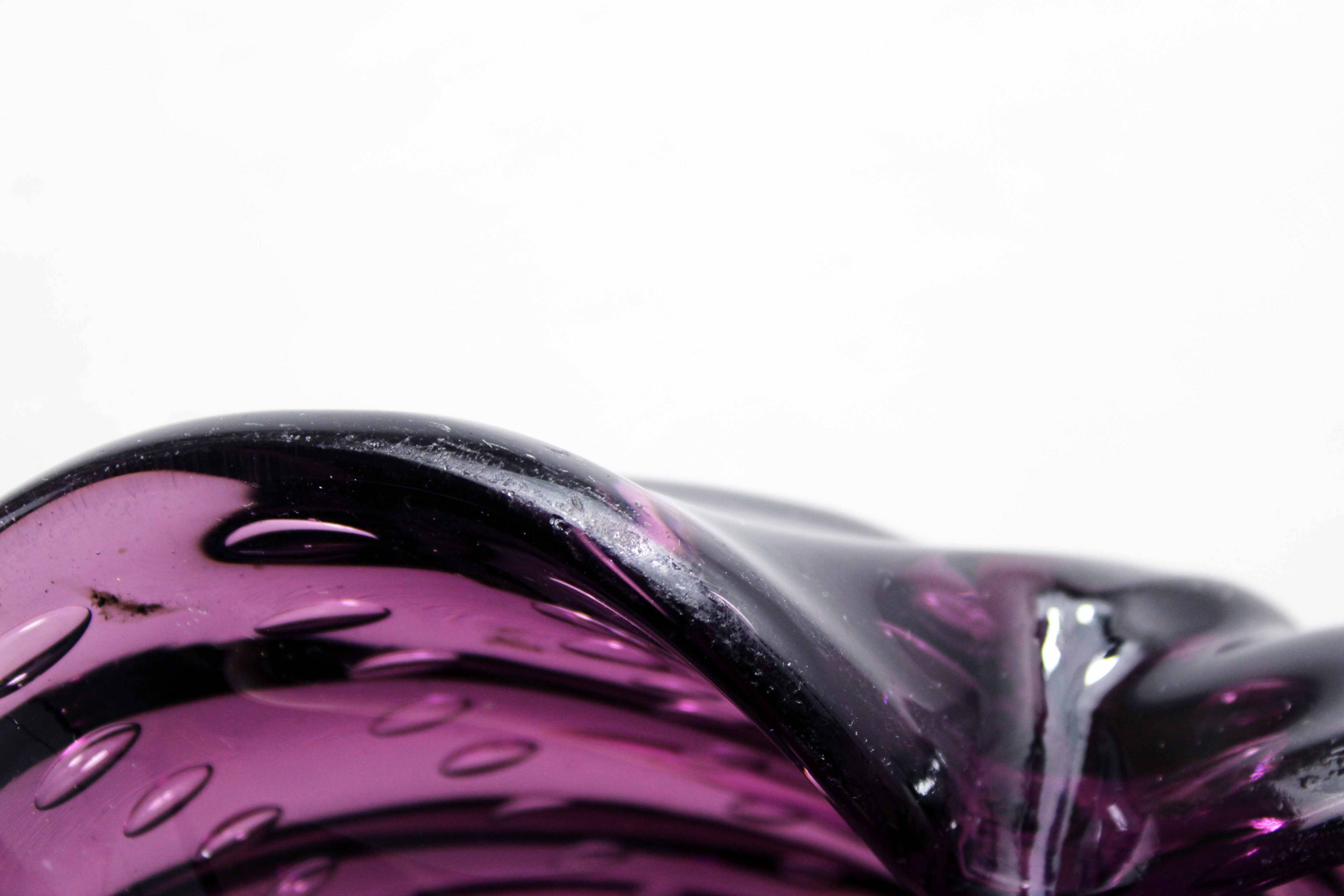 Purple murano glass ashtray