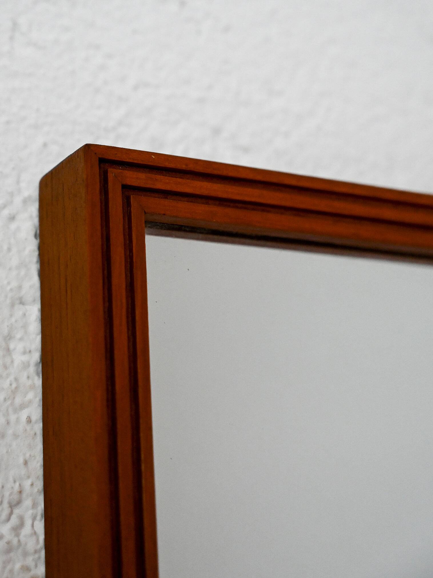 Scandinavian vintage teak mirror, 1950s