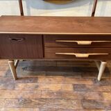 Commode coiffeuse scandinave danoise vintage 1960  2 tiroirs