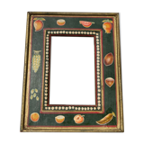 Hand-painted wooden frame with fruit decoration