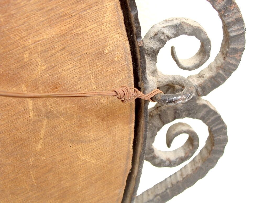 1930 hammered metal mirror