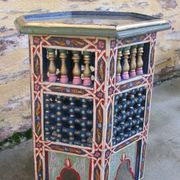 Hand-painted Moroccan octagonal coffee table