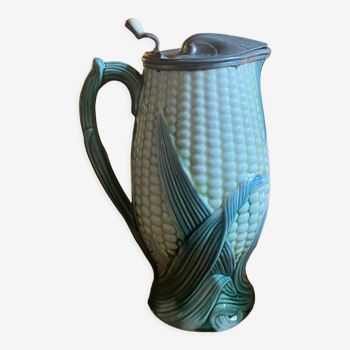 Tin corn-shaped pitcher