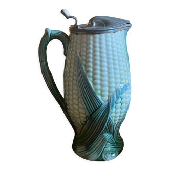Tin corn-shaped pitcher