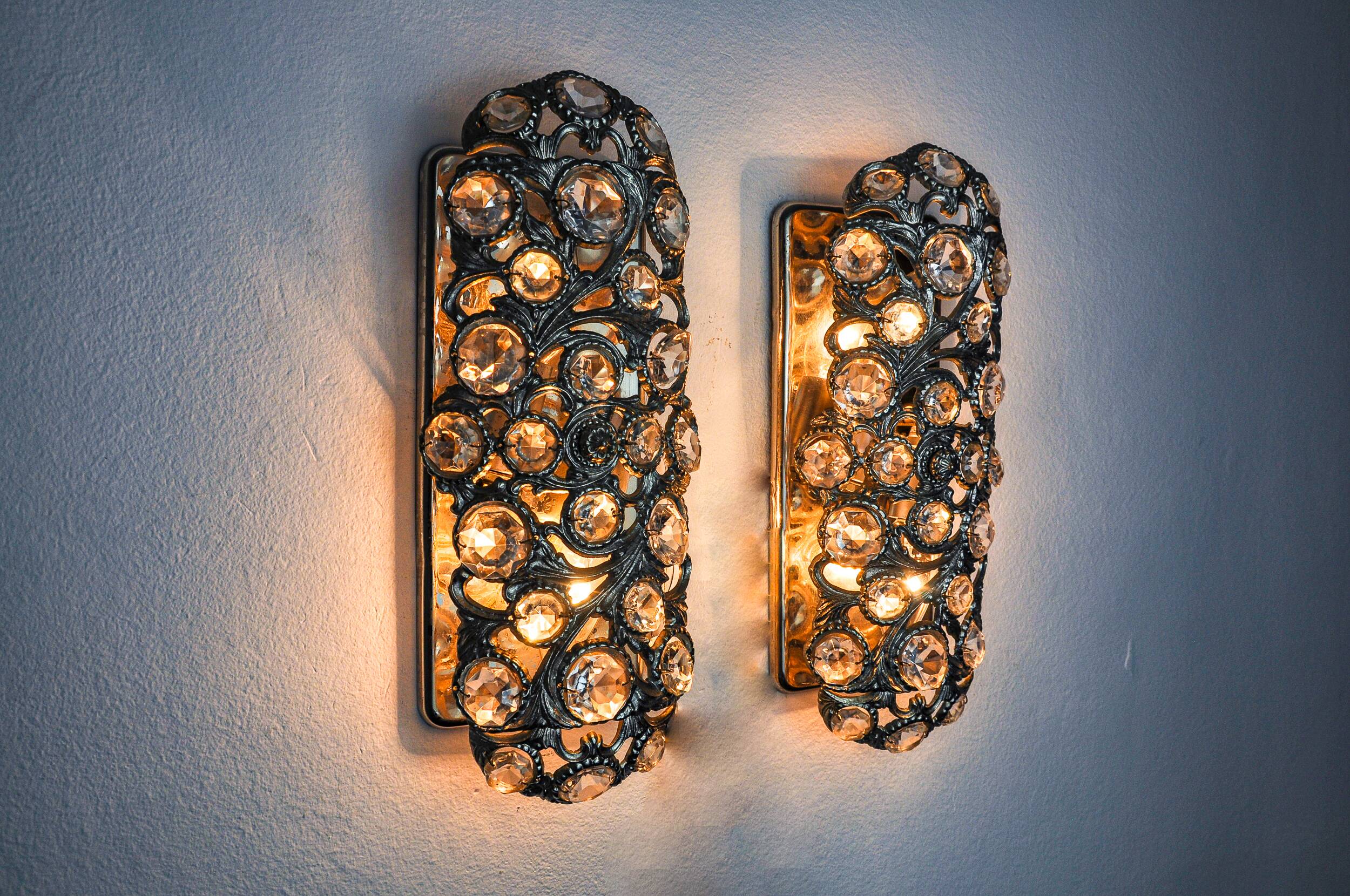 Pair of Palwa wall lights by Ernest Palm, 1960, Spain