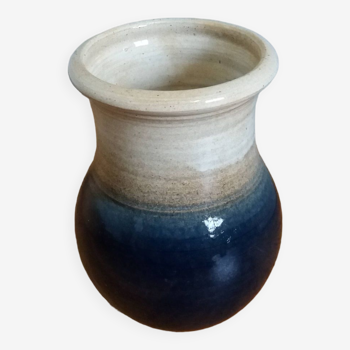 Handcrafted stoneware vase signed Eric Pepin