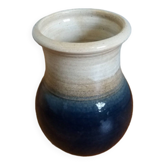 Handcrafted stoneware vase signed Eric Pepin