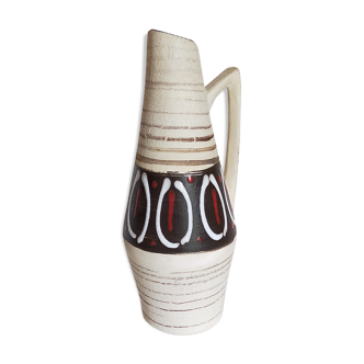 Vase à anse céramique West-Germany vintage années 50