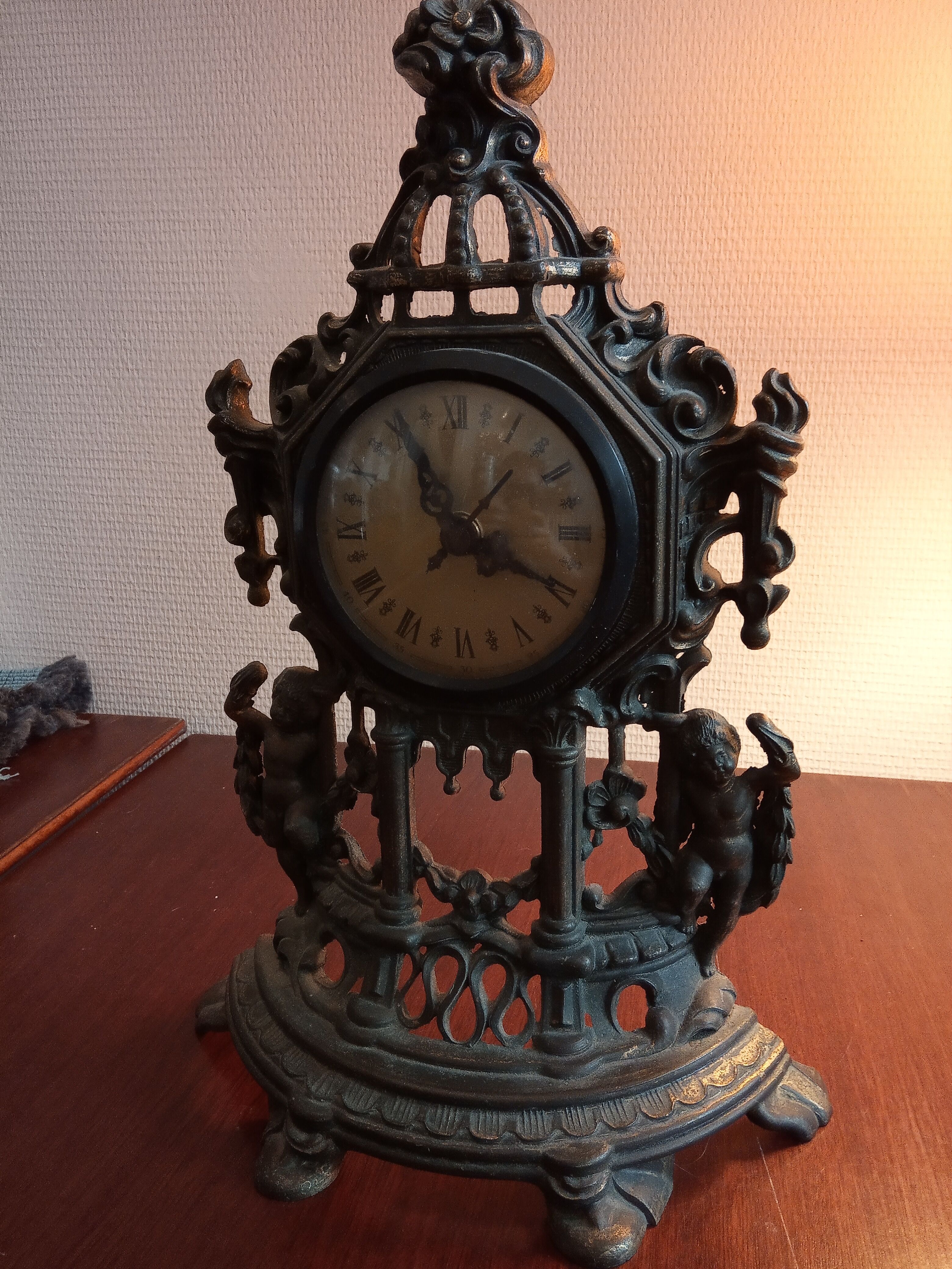 Swiss clock to be placed in brass
