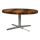 Mid-Century German Modern Round Rosewood Coffee Table from Ilse Möbel