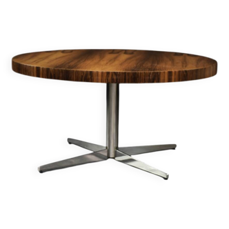 Mid-Century German Modern Round Rosewood Coffee Table from Ilse Möbel