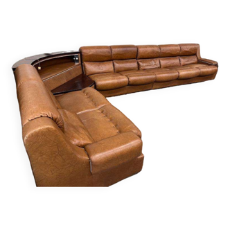 Living room / sofa / corner sofa in vintage xxl leather