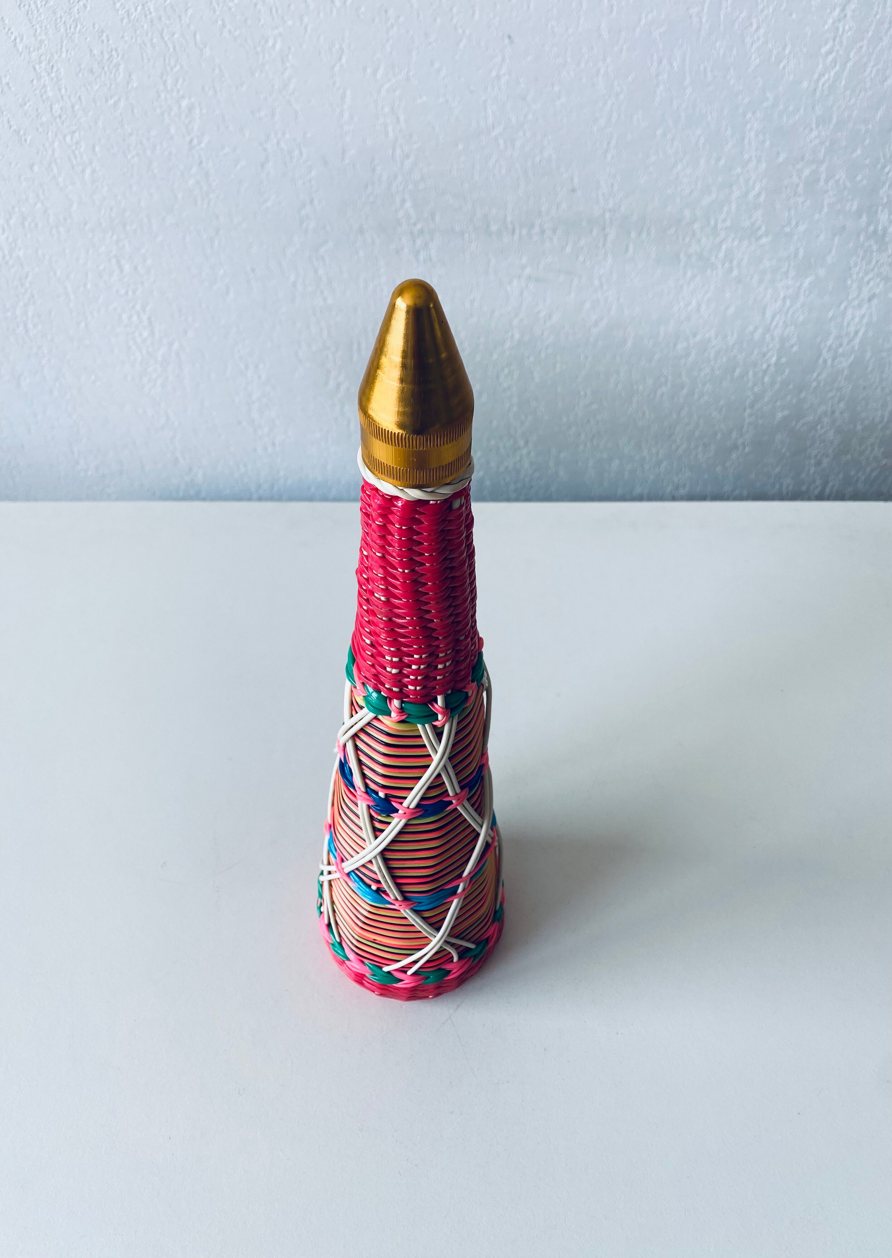 Vintage scoubidou decanter