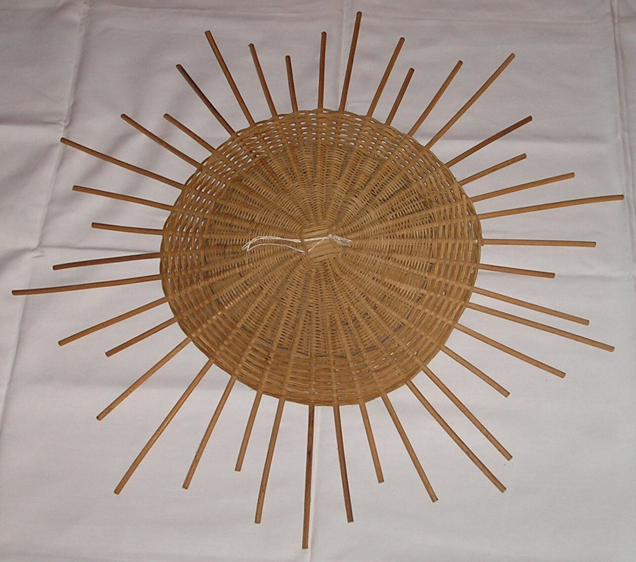 Mirror Sun 70s Wicker 65cm