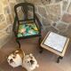 Marble side coffee table