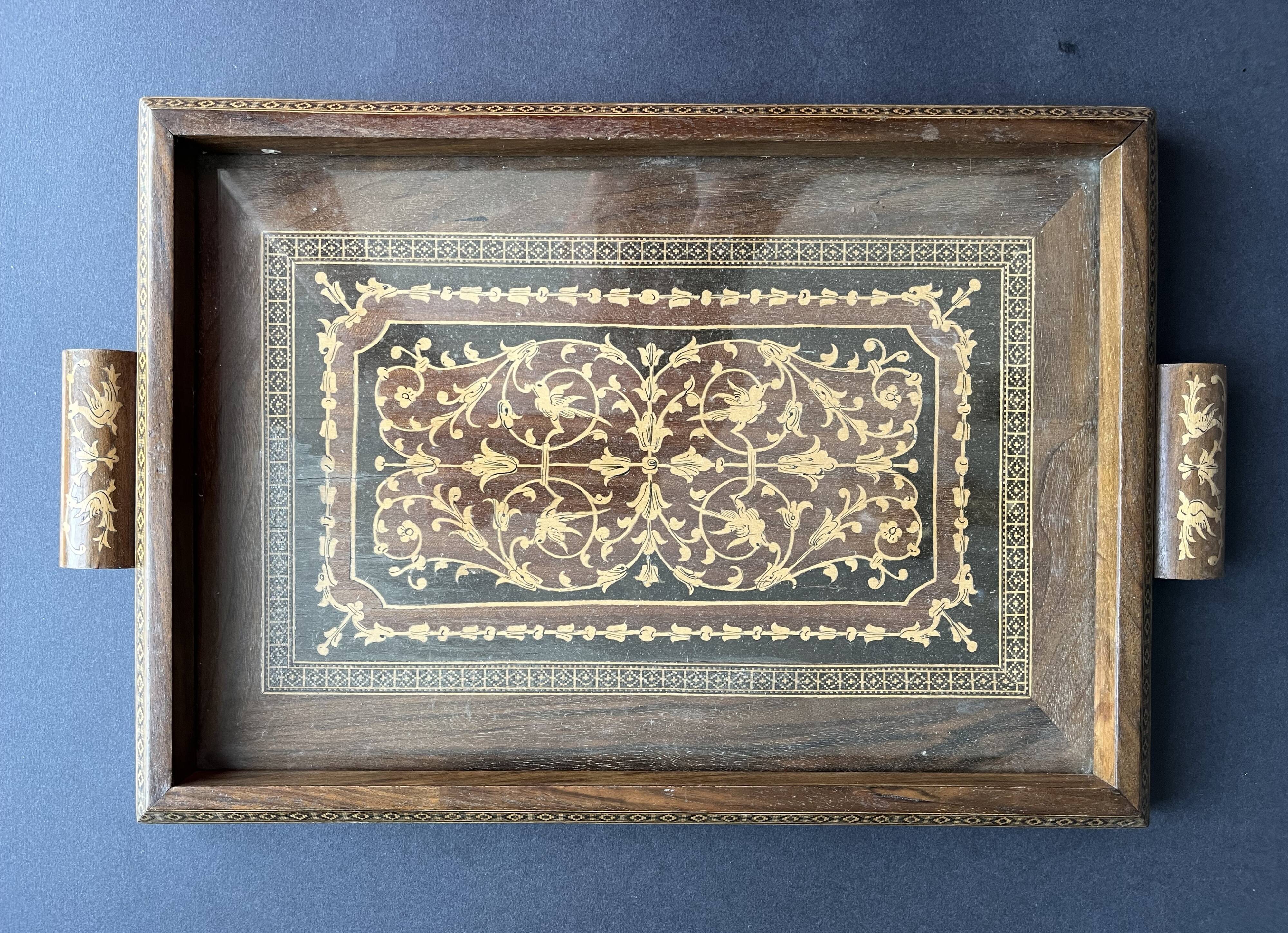 Wooden marquetry top