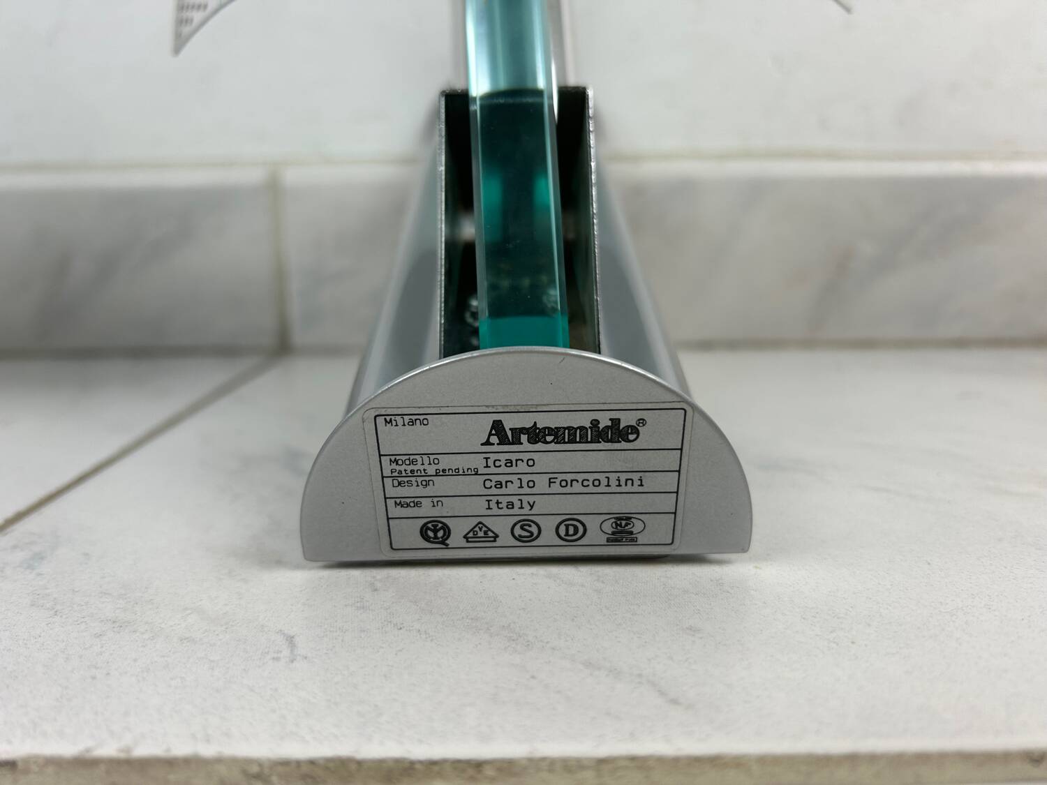 Vintage set Icaro wall lamps Carlo Forcolini Artemide